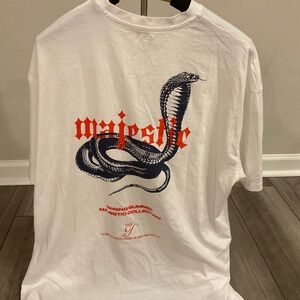 ASOS White T-Shirt with Black and Red Snake Design